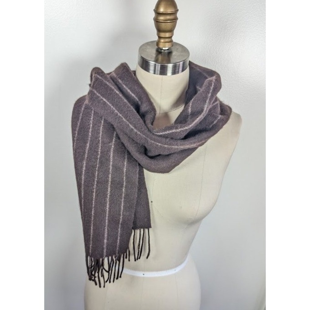 Amicale Pure Cashmere Scarf Fringe Quiet Luxury Boho Winter Soft Lightweight